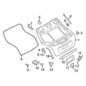 Mini OE - Lift Gate - Gate & Hardware (Coupe / Coupe John Cooper Works / Coupe S)