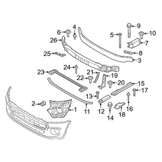 Mini OE - Front Bumper & Grille - Bumper & Components (Bumper Support), (Base Convertible)