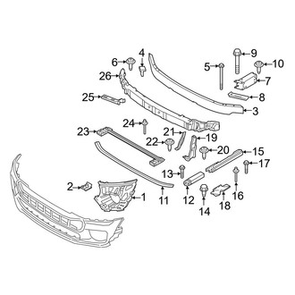 Mini OE - Front Bumper & Grille - Bumper & Components (Bumper Support), (Base)