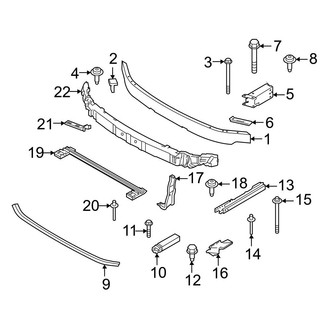 Mini OE - Front Bumper & Grille - Bumper & Components (W/O JCW Package, Bumper Support), (S)