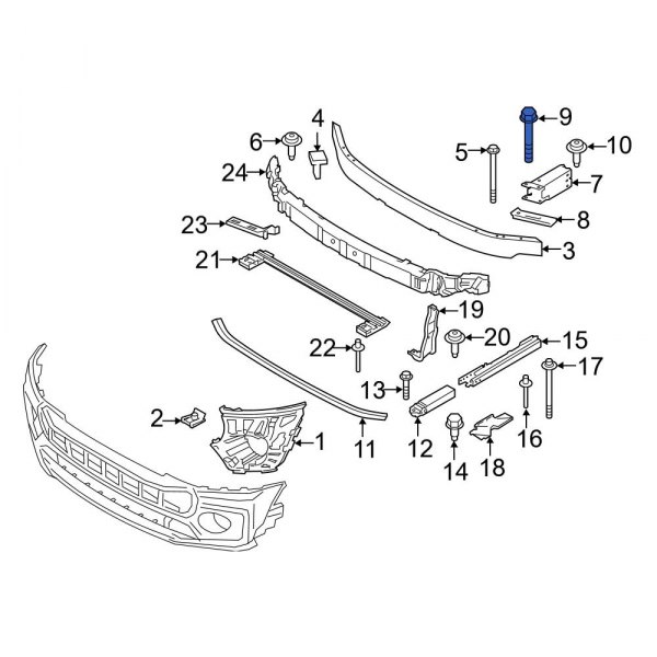 Bumper Impact Bar Bolt