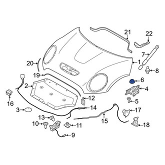 Mini OE - Hood Hinge Nut