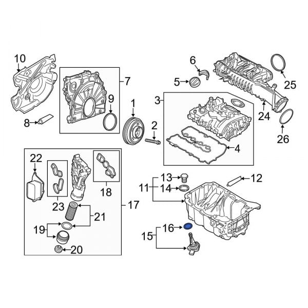 Mini OE 12619454471 - Engine Oil Level Sensor O-Ring