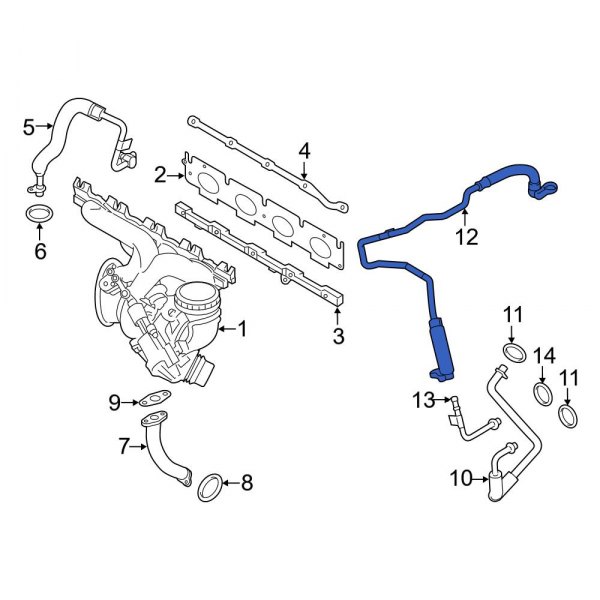 Turbocharger Coolant Line