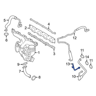 Mini OE - Lower Turbocharger Coolant Line