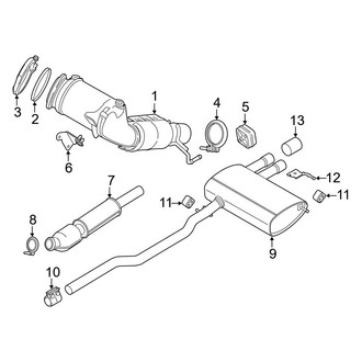 Mini OE - Exhaust System - Exhaust Components (Base / John Cooper Works / S Hatchback 1.6L)
