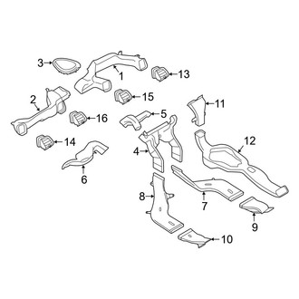 Mini OE - Instrument Panel - Ducts (Base / S)