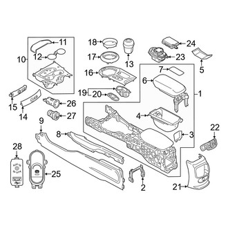 Mini OE - Center Console (Body & Components), (Base / S)