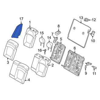 Mini OE - Rear Left Seat Back Bolster Assembly