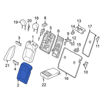 Mini OE - Rear Left Seat Back Cushion Cover