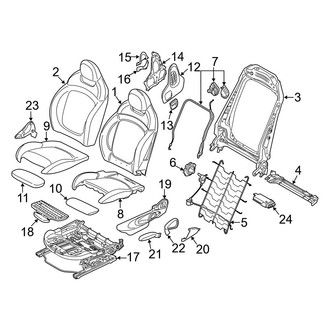 Mini OE - Seats & Tracks - Passenger Seat Components (With Sport Seat)