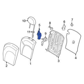 Mini OE - Rear Right Folding Seat Latch