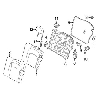 Mini OE - Seats & Tracks - Rear Seat Components (60% Side, Seat Back), (Base / S 4 Doors)