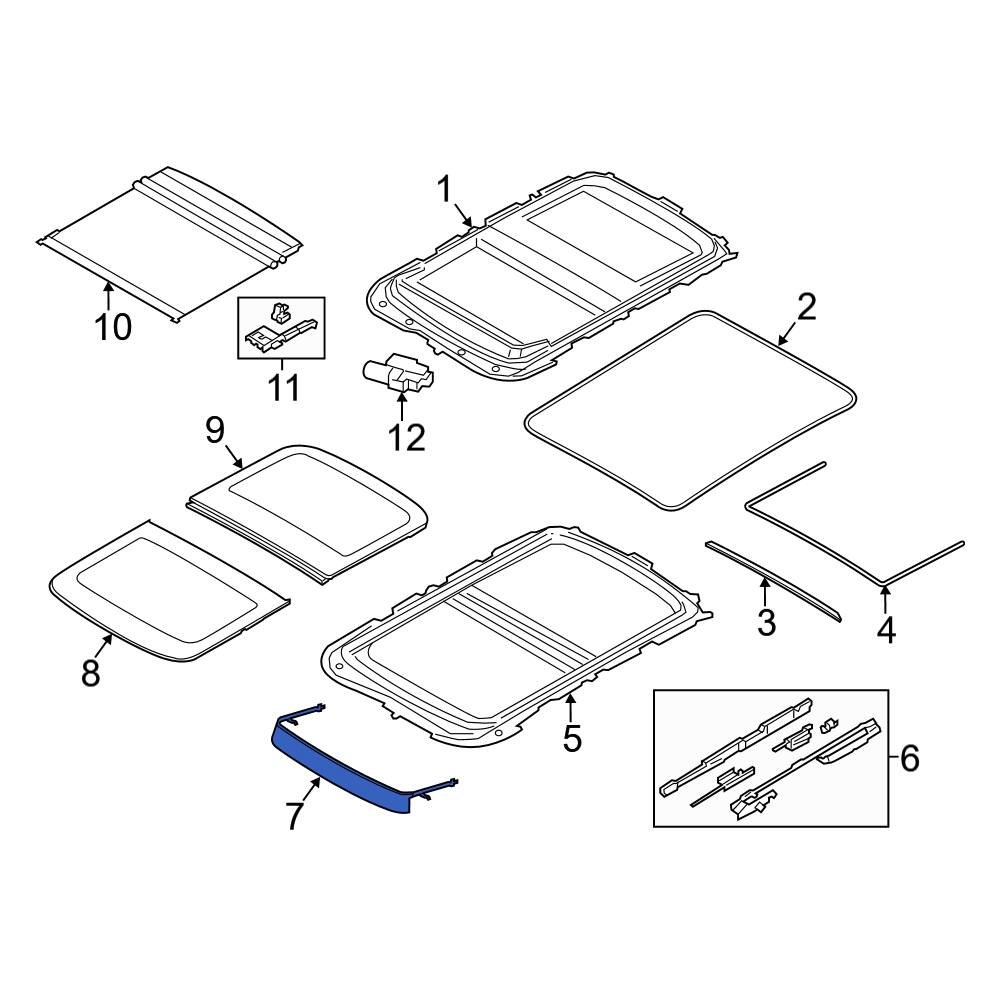 Mini OE 54107379617 - Sunroof Deflector