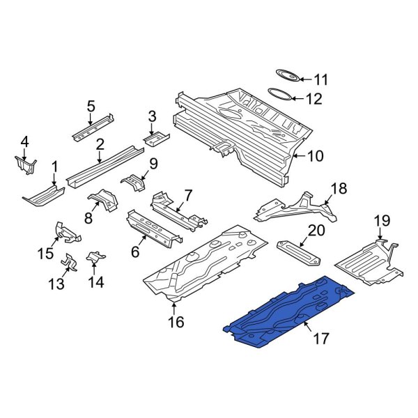 Floor Pan Splash Shield