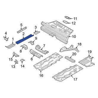 Mini OE - Center Right Floor Side Rail