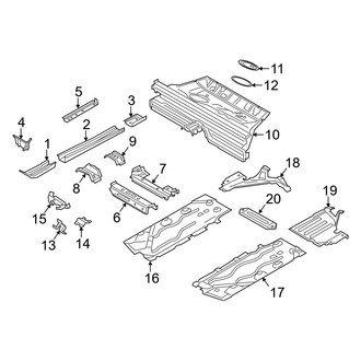 Mini OE - Pillars, Rocker & Floor - Floor & Rails (John Cooper Works Hatchback)