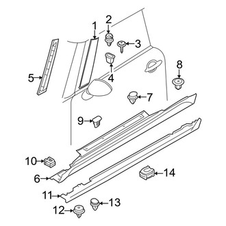 Mini OE - Pillars, Rocker & Floor - Exterior Trim (Base / John Cooper Works / S 2 Doors Hatchback)