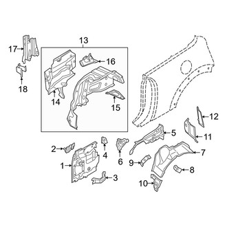 Mini OE - Quarter Panel - Inner Structure (Base / John Cooper Works / S Convertible)