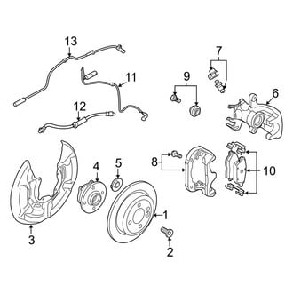Mini OE - Rear Suspension - Brake Components