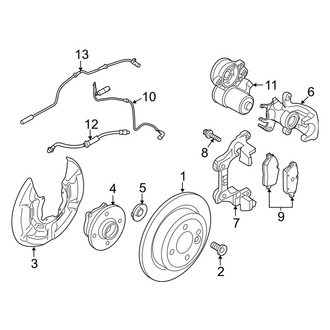 Mini OE - Rear Suspension - Brake Components (Base / S)