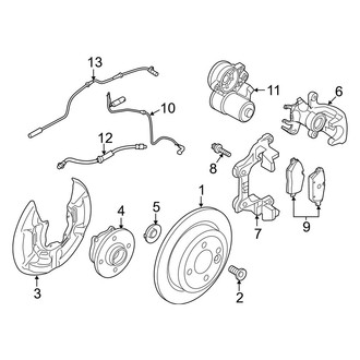 Mini OE - Rear Suspension - Brake Components