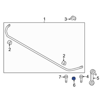 Mini OE - Rear Suspension Stabilizer Bar Link Nut