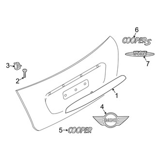 Mini OE - Trunk Lid - Exterior Trim (Base / John Cooper Works / S Convertible)