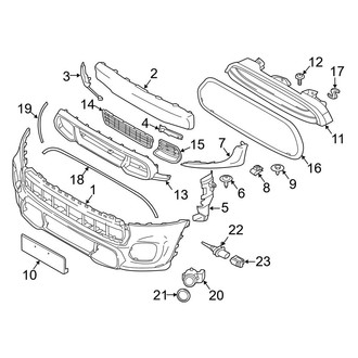 Mini OE - Front Bumper & Grille - Bumper & Components (With JCW Package, Bumper Cover & Trim)