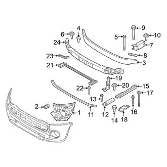 Mini OE - Front Bumper & Grille - Bumper & Components (With JCW Package, Bumper Support)