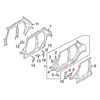 Mini OE - Pillars, Rocker & Floor - Uniside (Base / S 4 Doors)