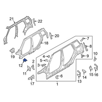 Mini OE - Right Upper Body A-Pillar Baffle Plate