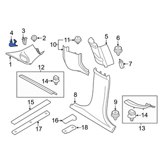 Mini OE - Right Upper Body A-Pillar Baffle Plate