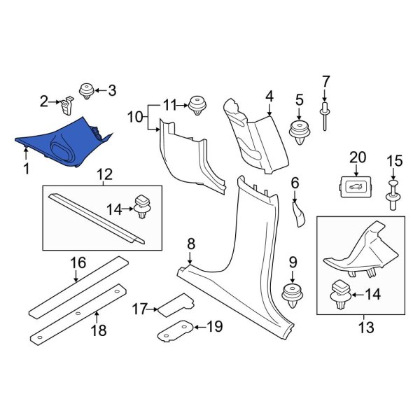 Body A-Pillar Trim Panel