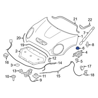 Mini OE - Hood Hinge Nut