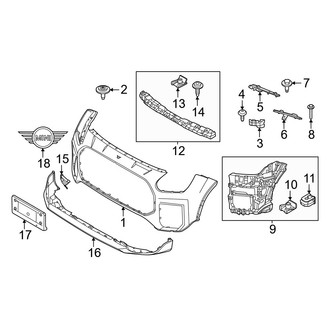 Mini OE - Front Bumper & Grille - Bumper & Components (Bumper Cover & Trim)