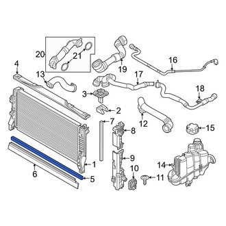 Mini OE - Center Radiator Air Seal