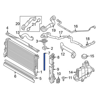 Mini OE - Outer Radiator Support Panel Seal