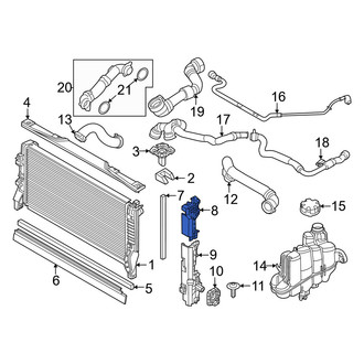 Mini OE - Left Upper Radiator Support Side Panel