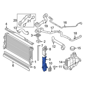 Mini OE - Left Lower Radiator Support Side Panel