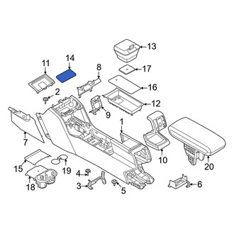 Mini OE - Front Upper Console Mat