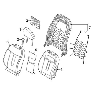 Mini OE - Seats & Tracks - Passenger Seat Components (Seat Back, Sport Seats), (S ALL4)