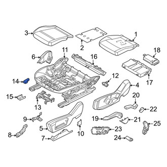 Mini OE - Front Right Seat Track Adjust Handle