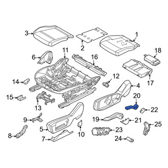 Mini OE - Front Right Seat Back Recliner Adjustment Handle