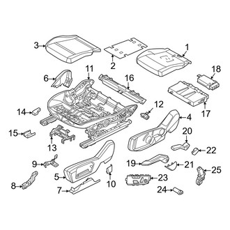 Mini OE - Seats & Tracks - Passenger Seat Components (Seat Cushion, Sport Seats), (S ALL4)