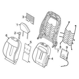 Mini OE - Seats & Tracks - Driver Seat Components (Seat Back, Sport Seats), (S ALL4)