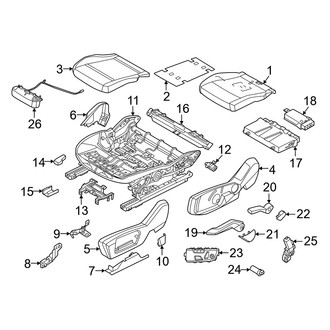 Mini OE - Seats & Tracks - Driver Seat Components (Seat Cushion, Sport Seats), (S ALL4)