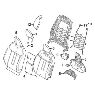 Mini OE - Seats & Tracks - Passenger Seat Components (Seat Back, Sport Seats)