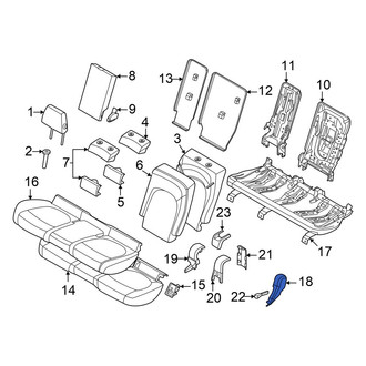 Mini OE - Rear Right Outer Seat Trim Panel