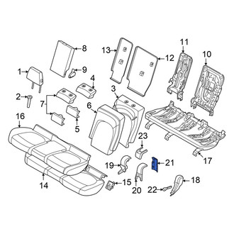 Mini OE - Rear Left Outer Seat Trim Panel